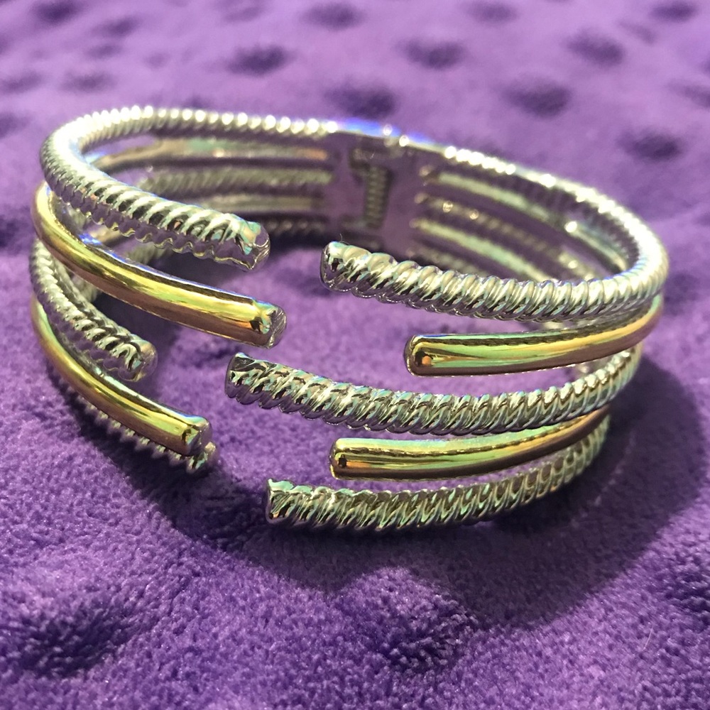 Silver & Gold cuff bracelet